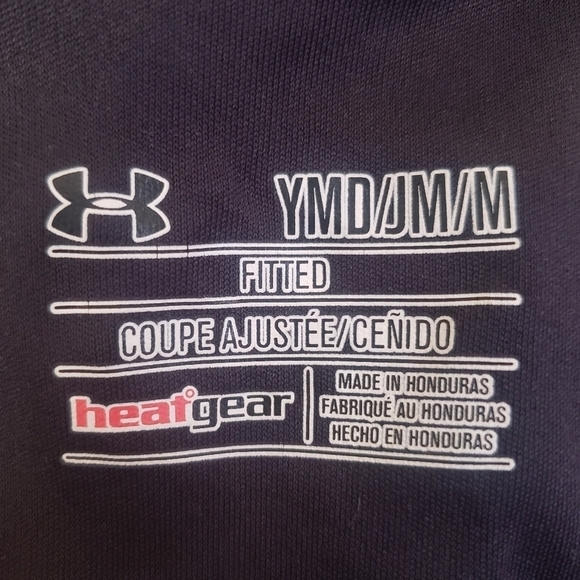 Under Armour Active Tank Top 'Work Your Heart Out" Fitted Heat Gear Black YMed - Picture 3 of 3